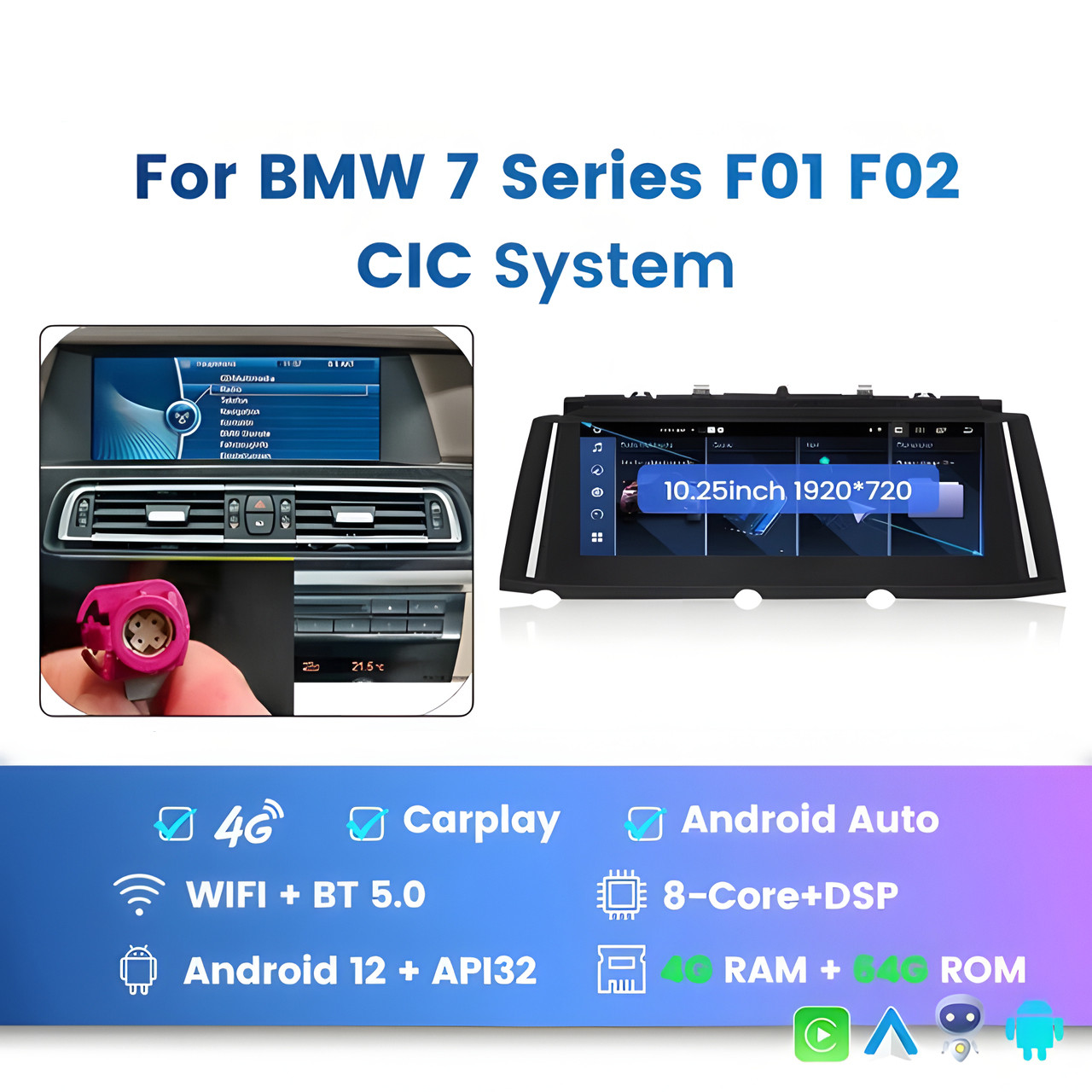 5223518394_shtatna-magnitola-bmw Штатна магнітола BMW 7-серії (F01 / F02) (2009-2012) CIC (4/64) - Зображення 1