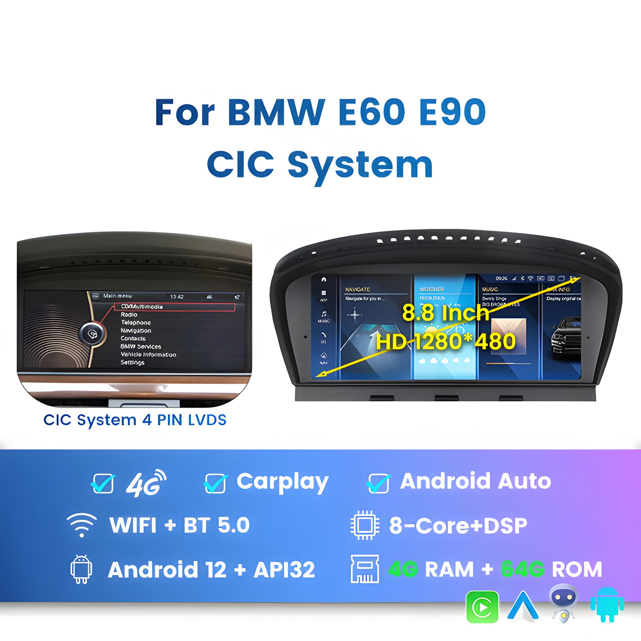 5224481087_shtatna-magnitola-bmw Штатна магнітола BMW 3-серії (E90 / E91) (2005-2012) CIC (4/64) - Зображення 1