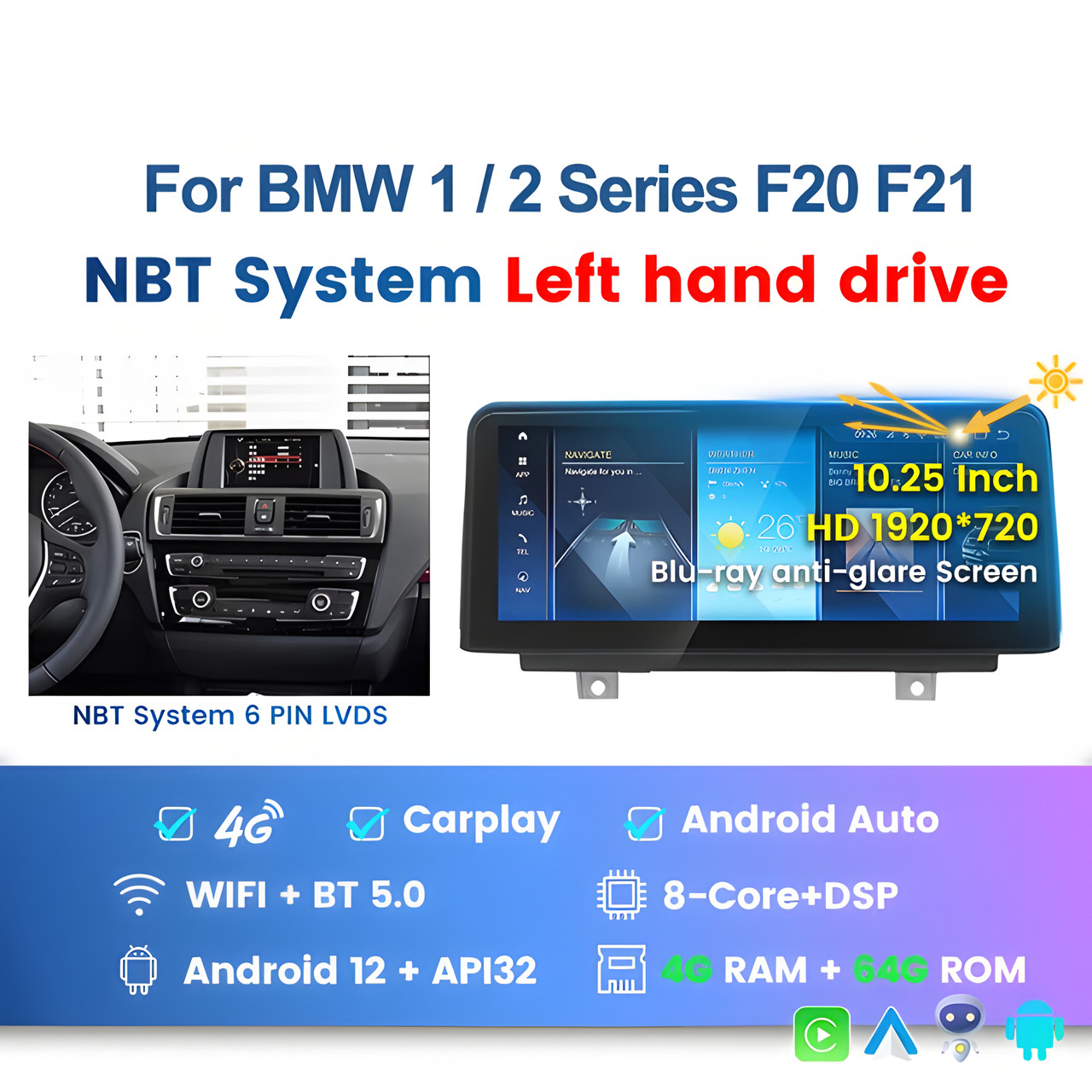 5227853444_shtatna-magnitola-bmw Штатна магнітола BMW 2-серії (F22 / F23) (2013-2017) NBT (4/64) - Зображення 1