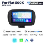 Штатна магнітола Fiat 500X (2014-2020) M600 (6/128 Гб), 2K (2000x1200) QLED, GPS + 4G + CarPlay