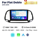 Штатна магнітола Fiat Doblo 2 (2015-2021) M200 (2/32 Гб), HD (1280x720) QLED, GPS + 4G + CarPlay