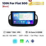 Штатна магнітола Fiat 500 (2007-2015) M200 (2/32 Гб), HD (1280x720) QLED, GPS + 4G + CarPlay