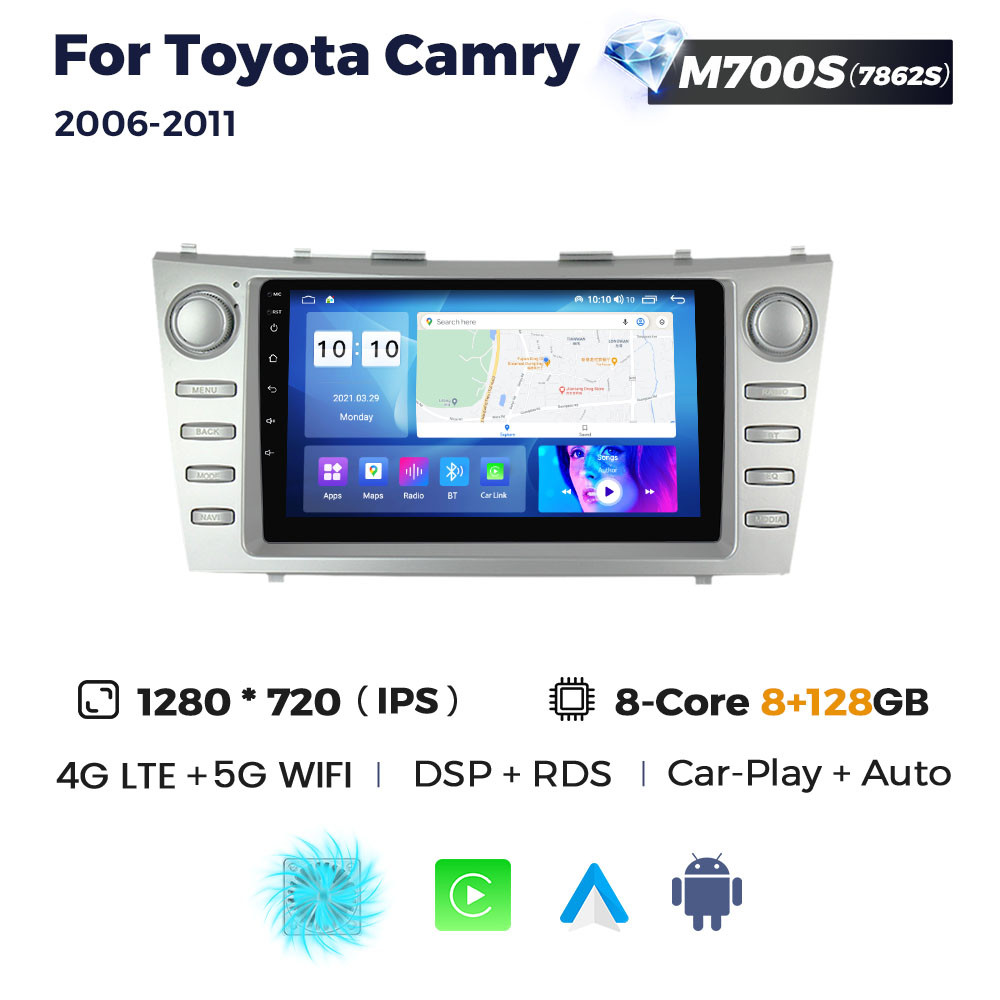 5280092436_shtatna-magnitola-toyota Штатна магнітола Toyota Camry 6 (XV40) (2006-2011) M700 (8/128 Гб), 2K (2000x1200) QLED, GPS + 4G + CarPlay - Зображення 1
