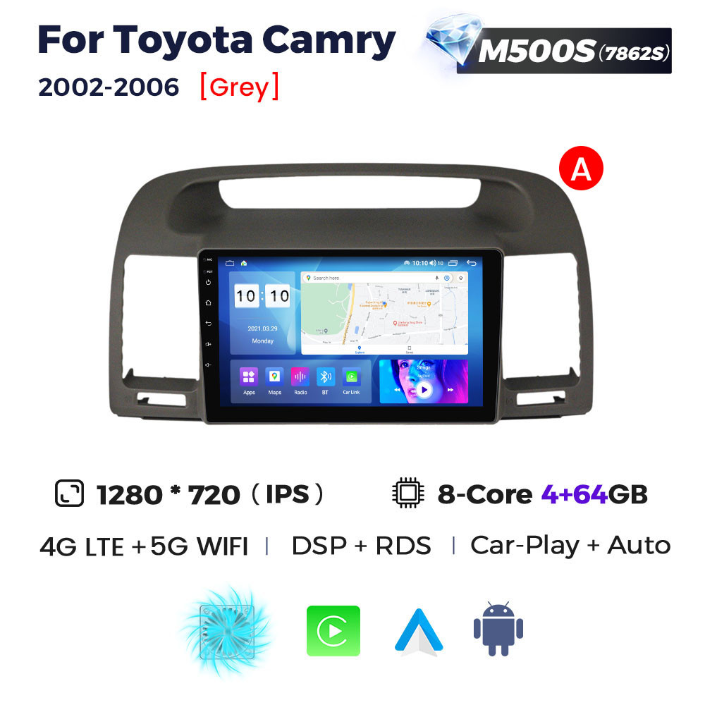5280144090_shtatna-magnitola-toyota Штатна магнітола Toyota Camry (XV30) (2002-2006) M500 (4/64 Гб), 2K (2000x1200) QLED, GPS + 4G + CarPlay - Зображення 1