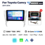 Штатна магнітола Toyota Camry 7 (XV50) (2011-2014) M600 (6/128 Гб), HD (1280x720) QLED, GPS + 4G + CarPlay