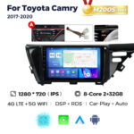 Штатна магнітола Toyota Camry 8 (XV70) (2017-2020) M200 (2/32 Гб), HD (1280x720) QLED, GPS + 4G + CarPlay