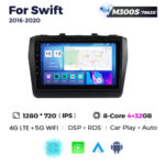 Штатна магнітола Suzuki Swift 6 (2017-2020) M300 (4/32 Гб), HD (1280x720) QLED, GPS + 4G + CarPlay