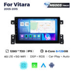 Штатна магнітола Suzuki Vitara (2005-2015) M600 (6/128 Гб), 2K (2000x1200) QLED, GPS + 4G + CarPlay