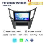 Штатна магнітола Subaru Legacy 5, Outback 4 (2009-2014) M200 (2/32 Гб), HD (1280x720) QLED, GPS + 4G + CarPlay