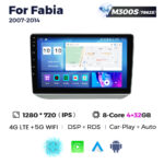 Штатна магнітола Skoda Fabia 2 (5J) (2007-2014) M300 (4/32 Гб), 2K (2000x1200) QLED, GPS + 4G + CarPlay