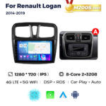 Штатна магнітола Renault Logan (L52/K52) (2012-2019) M200 (2/32 Гб), HD (1280x720) QLED, GPS + 4G + CarPlay