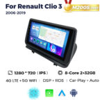 Штатна магнітола Renault Clio 3 (2006-2012) M200 (2/32 Гб), HD (1280x720) QLED, GPS + 4G + CarPlay