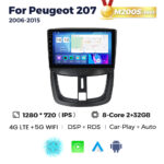 Штатна магнітола Peugeot 207 (2006-2015) M200 (2/32 Гб), 2K (2000x1200) QLED, GPS + 4G + CarPlay