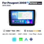 Штатна магнітола Peugeot 2008 (2013-2019) M700 (8/128 Гб), 2K (2000x1200) QLED, GPS + 4G + CarPlay