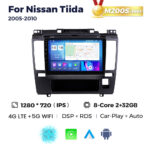 Штатна магнітола Nissan Tiida (Versa, C11) (2005-2010) M200 (2/32 Гб), 2K (2000x1200) QLED, GPS + 4G + CarPlay