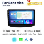 Штатна магнітола Mercedes-Benz Vito (W639) (2011-2015) M200 (2/32 Гб), 2K (2000x1200) QLED, GPS + 4G + CarPlay