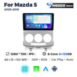 Штатна магнітола Mazda 5 (2005-2010) M600 (6/128 Гб), HD (1280x720) QLED, GPS + 4G + CarPlay