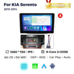 Штатна магнітола Kia Sorento 2 (2013-2014) M200 (2/32 Гб), 2K (2000x1200) QLED, GPS + 4G + CarPlay
