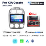 Штатна магнітола Kia Cerato 1 (2005-2006) M600 (6/128 Гб), 2K (2000x1200) QLED, GPS + 4G + CarPlay