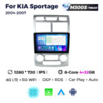 Штатна магнітола Kia Sportage 2 (JE) (2004-2007) M300 (4/32 Гб), 2K (2000x1200) QLED, GPS + 4G + CarPlay