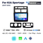 Штатна магнітола Kia Sportage 2 (JE) (2007-2010) M600 (6/128 Гб), 2K (2000x1200) QLED, GPS + 4G + CarPlay