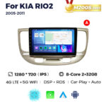 Штатна магнітола Kia Rio 2 (2005-2011) M200 (2/32 Гб), 2K (2000x1200) QLED, GPS + 4G + CarPlay