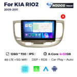Штатна магнітола Kia Rio 2 (2005-2011) M300 (4/32 Гб), 2K (2000x1200) QLED, GPS + 4G + CarPlay