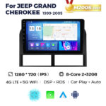 Штатна магнітола Jeep Grand Cherokee (1998-2004) M200 (2/32 Гб), HD (1280x720) QLED, GPS + 4G + CarPlay