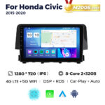 Штатна магнітола Honda Civic 10 (2015-2020) M200 (2/32 Гб), 2K (2000x1200) QLED, GPS + 4G + CarPlay