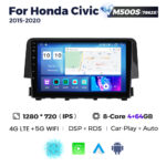 Штатна магнітола Honda Civic 10 (2015-2020) M500 (4/64 Гб), 2K (2000x1200) QLED, GPS + 4G + CarPlay