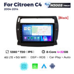 Штатна магнітола Citroen C4 1 (2004-2010) M300 (4/32 Гб), 2K (2000x1200) QLED, GPS + 4G + CarPlay
