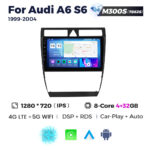 Штатна магнітола Audi A6, S6 (1999-2004) M300 (4/32 Гб), 2K (2000x1200) QLED, GPS + 4G + CarPlay