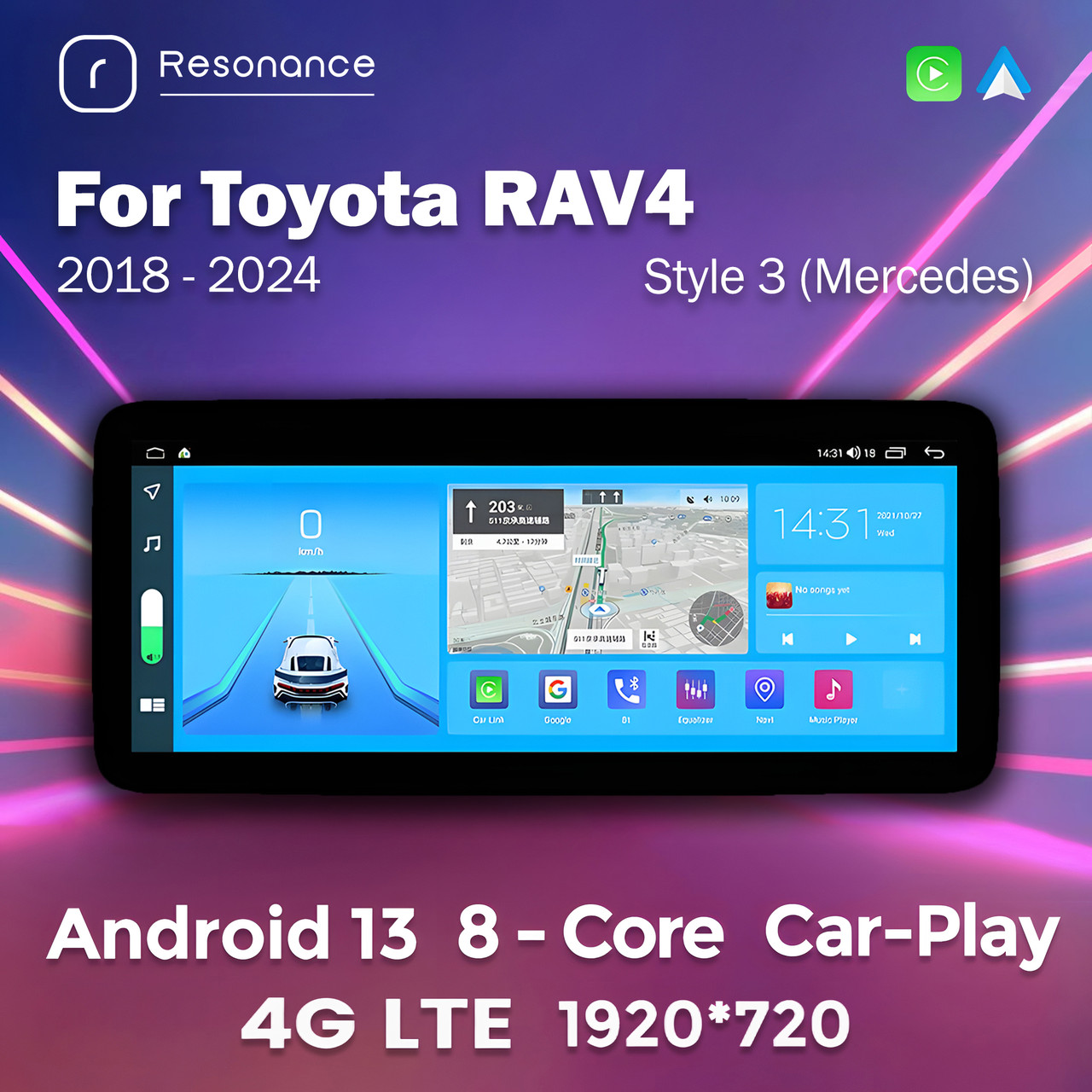 5321538668_shtatna-magnitola-toyota Штатна магнітола Toyota RAV4 (XA50) (2018-2024) (6/128) Стиль 3 (Mercedes) - Зображення 1