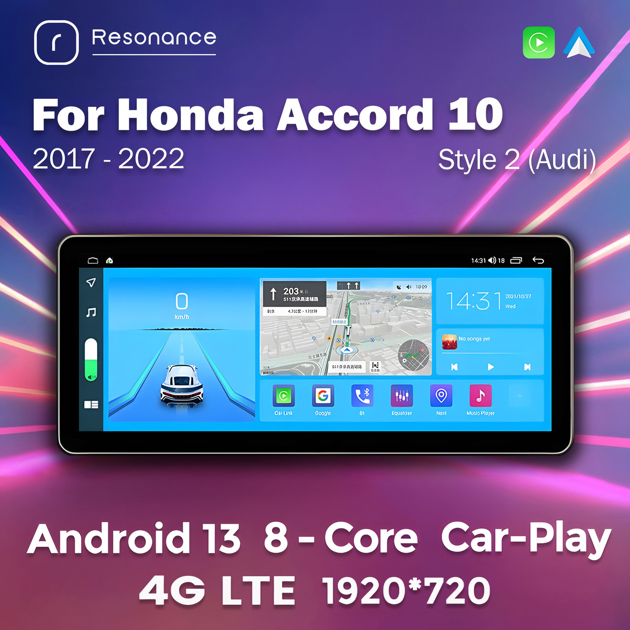 5330587976_shtatna-magnitola-honda Штатна магнітола Honda Accord 10 (2017-2022) (4/32) Стиль 2 (Audi) - Зображення 1
