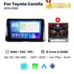 Штатна магнітола Toyota Corolla (E21) (2018-2020) M200 (2/32 Гб), HD (1280x720) QLED, GPS + 4G + CarPlay