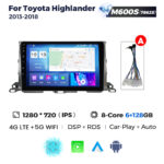 Штатна магнітола Toyota Highlander 3 (XU50) (2013-2018) M600 (6/128 Гб), HD (1280x720) QLED, GPS + 4G + CarPlay