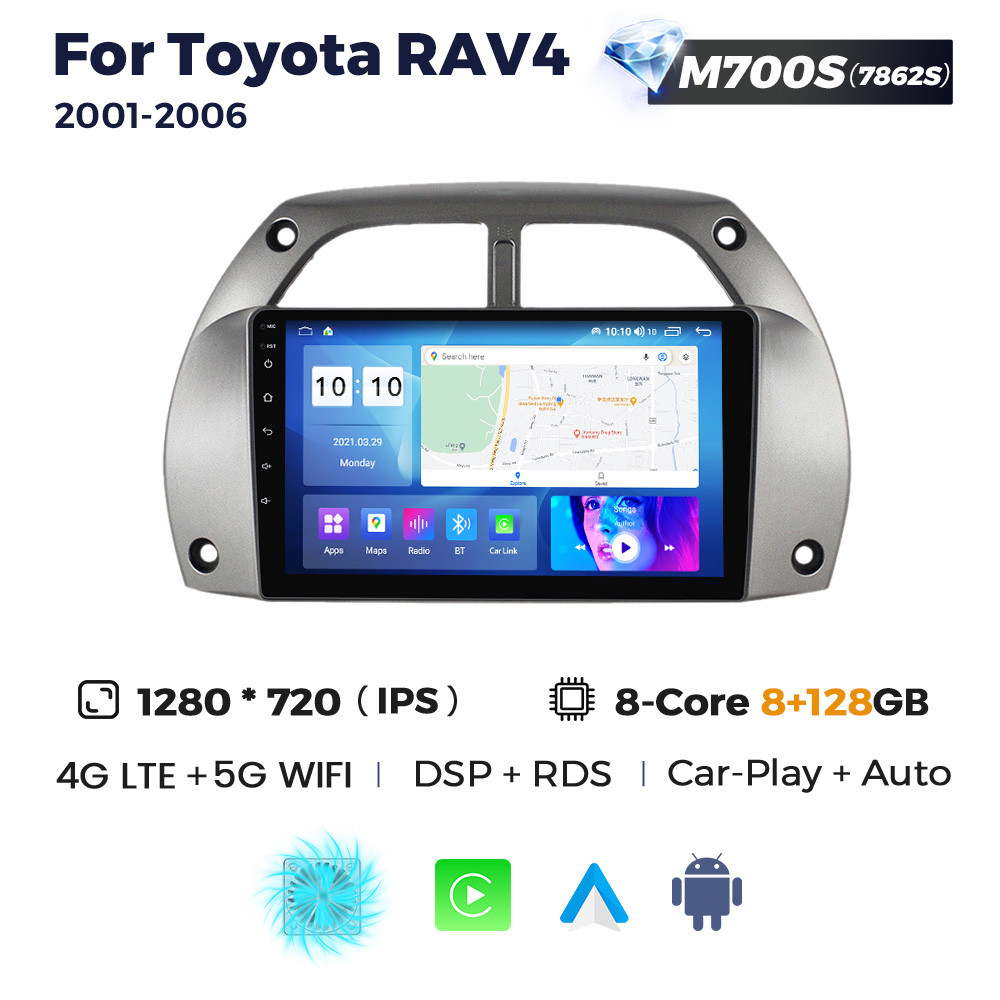 5331927388_shtatna-magnitola-toyota Штатна магнітола Toyota RAV4 2 (CA20W) (2001-2006) M700 (8/128 Гб), 2K (2000x1200) QLED, GPS + 4G + CarPlay - Зображення 1
