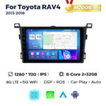Штатна магнітола Toyota RAV4 4 (XA40) (2013-2018) M200 (2/32 Гб), HD (1280x720) QLED, GPS + 4G + CarPlay