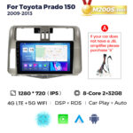 Штатна магнітола Toyota Land Cruiser Prado 4 (J150) (2009-2013) M200 (2/32 Гб), HD (1280x720) QLED, GPS + 4G + CarPlay