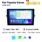 Штатна магнітола Toyota Verso (R20), Corolla (2009-2018) M200 (2/32 Гб), 2K (2000x1200) QLED, GPS + 4G + CarPlay