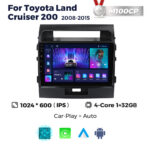Штатна магнітола Toyota Land Cruiser 200 (2007-2015) M100 (1/16 Гб), HD (1280x720) IPS, GPS