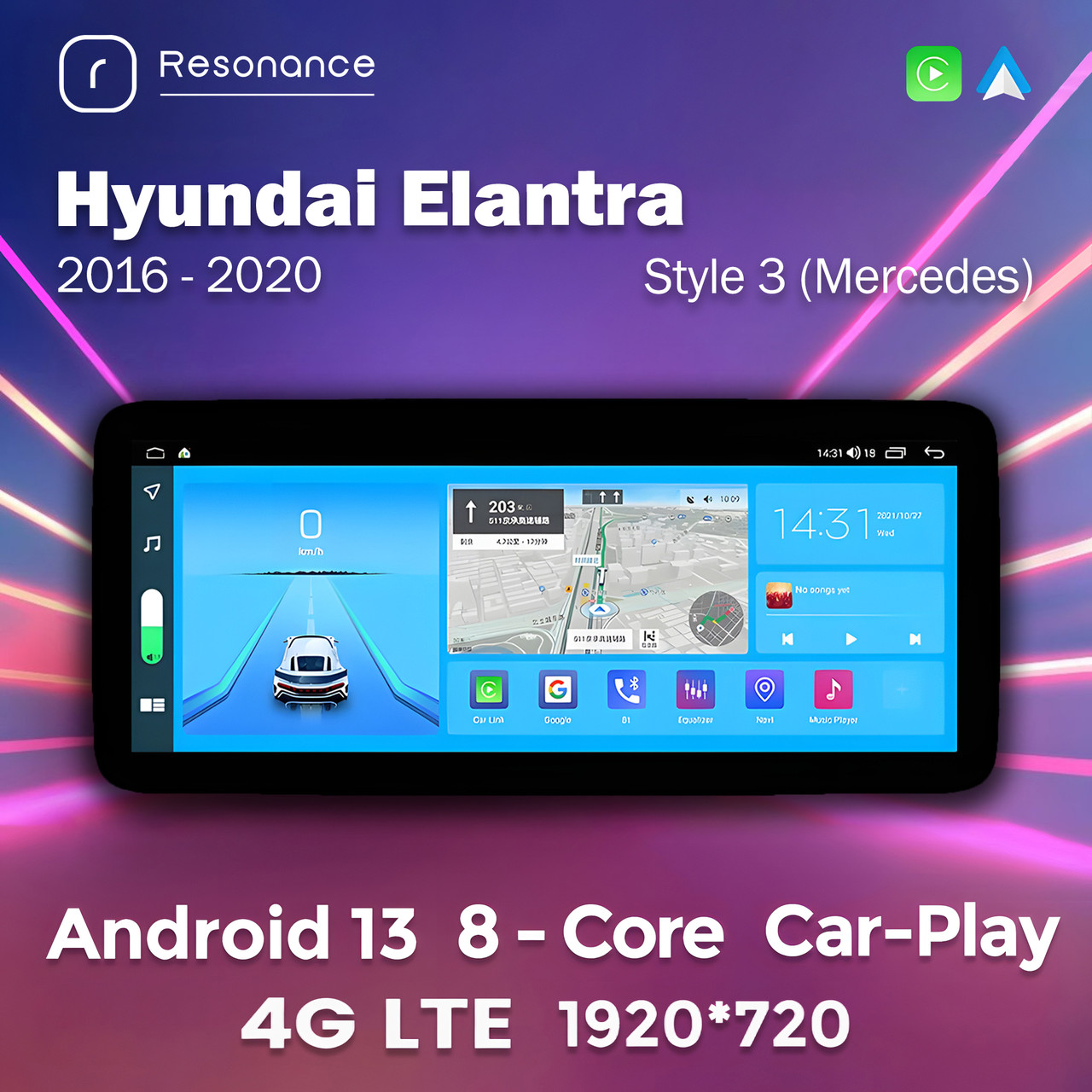 5436934384_shtatna-magnitola-hyundai Штатна магнітола Hyundai Elantra 6 (AD) (2016-2020) (4/32) Стиль 3 (Mercedes) - Зображення 1