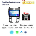 Штатна магнітола Kia Forte, Cerato 2 (2008-2013) M200 (2/32 Гб), 2K (2000x1200) QLED, GPS + 4G + CarPlay
