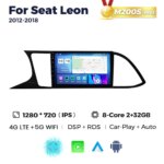 Штатна магнітола Seat Leon (2012-2018) M200 (2/32 Гб), 2K (2000x1200) QLED, GPS + 4G + CarPlay