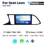 Штатна магнітола Seat Leon (2012-2018) M300 (4/32 Гб), 2K (2000x1200) QLED, GPS + 4G + CarPlay