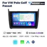 Штатная магнитола Volkswagen Passat, Polo 5, Golf 7 (2012-2020) M500 (4/64 Гб), HD (1280x720) QLED, GPS + 4G + CarPlay