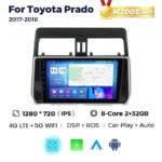 Штатна магнітола Toyota Land Cruiser Prado 150 (2017-2018+) M200 (2/32 Гб), 2K (2000x1200) QLED, GPS + 4G + CarPlay