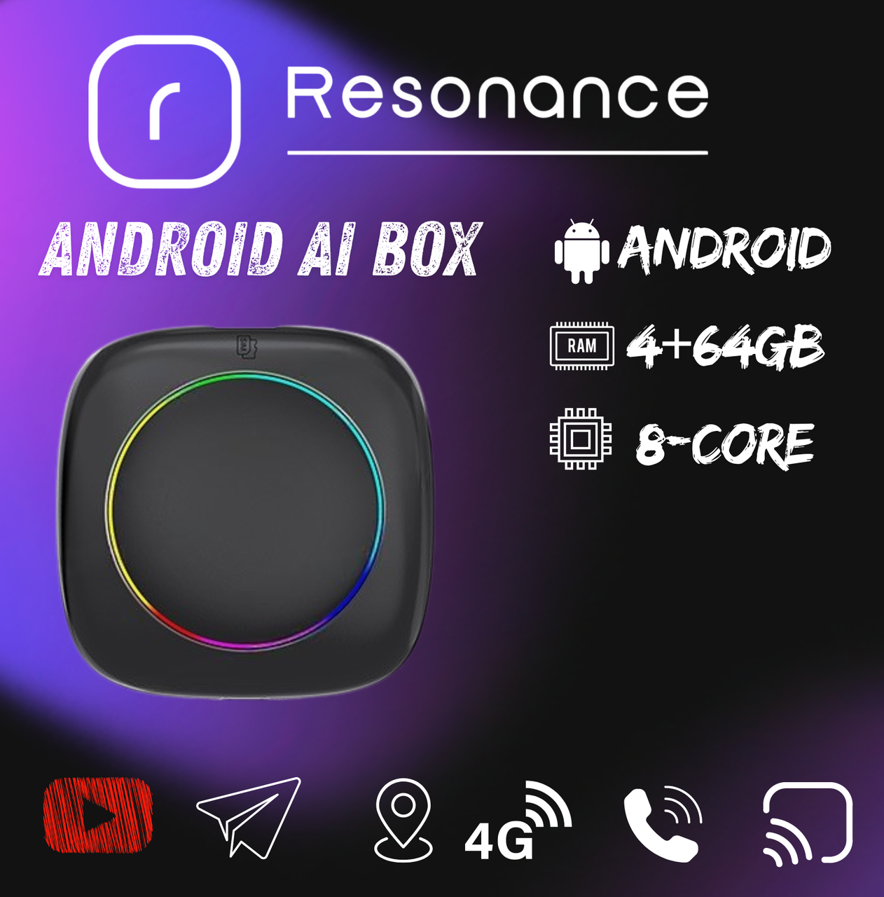5969025871_resonance-android-boks-dlya Resonance Android-бокс для автомобіля - Зображення 1
