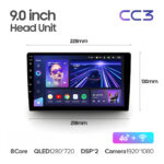 Універсальна 2-DIN магнітола Teyes CC3 9" 4/32 Гб, 1280x720 QLED, GPS + 4G + CarPlay