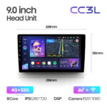 Універсальна 2-DIN магнітола Teyes СС3L 9" 4/32 Гб, 1280x720 IPS, GPS + 4G + CarPlay